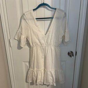 Lulus white open back dress